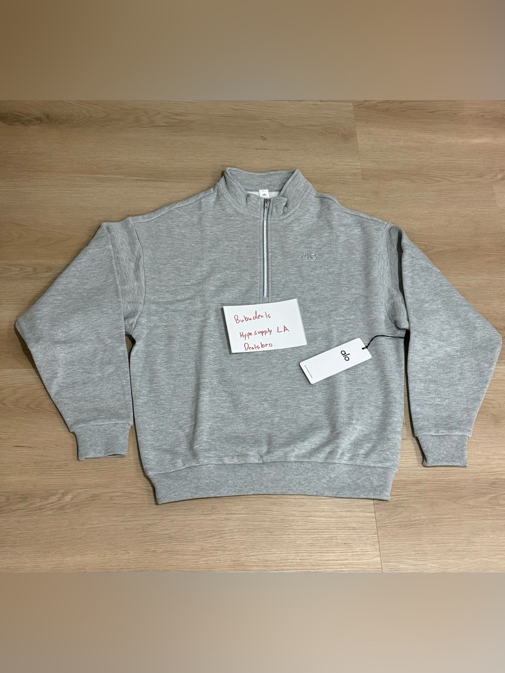 ALO Yoga Heather Gray 1/4 Quarter Zip Pullover Sweatshirt